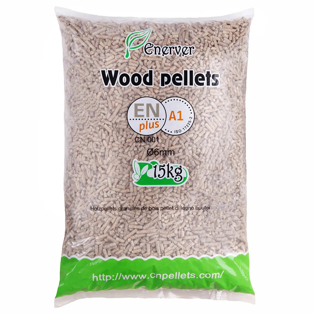 Granulés de bois Wood Pellets sac 15 KG – X80 – 1200 KG - ENERVER