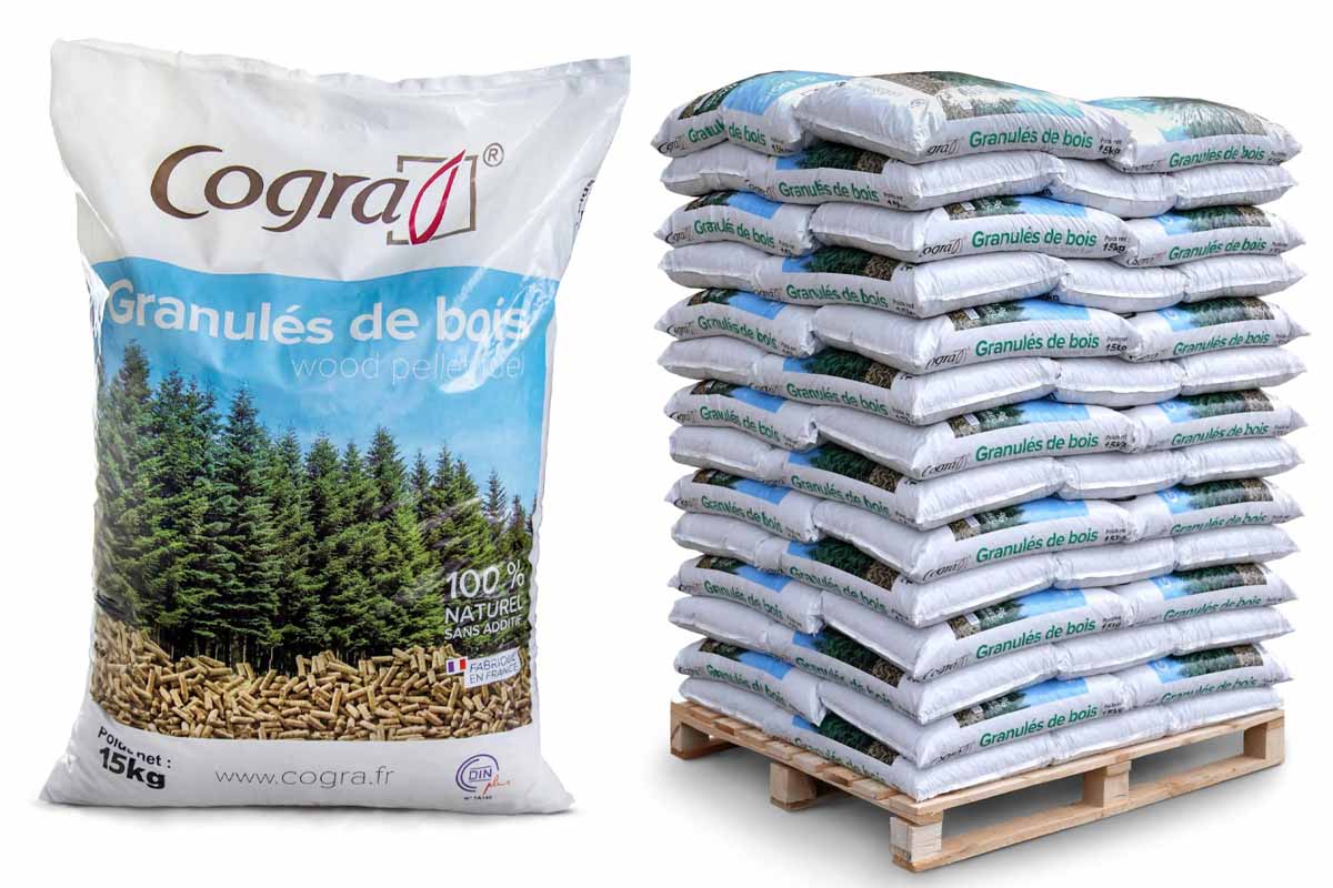 Granulés de bois Wood Pellets sac 15 KG